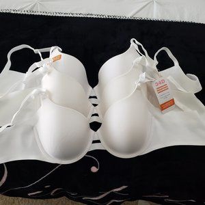 Warner White Bra's 34D